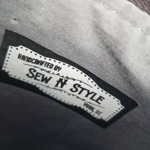 Sew N Style Brown Small Crossbody Bag Suede Feel Trim USA Made Very Good - Picture 4 of 7